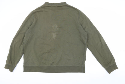 Mens UK Size XL Marks and Spencer Green Pullover Sweatshirt