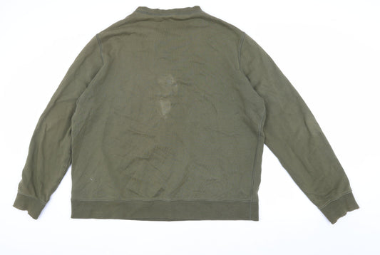 Mens UK Size XL Marks and Spencer Green Pullover Sweatshirt