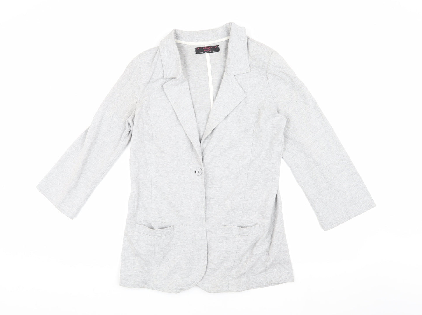 New Look Women's Grey Blazer, UK 10, Regular Fit