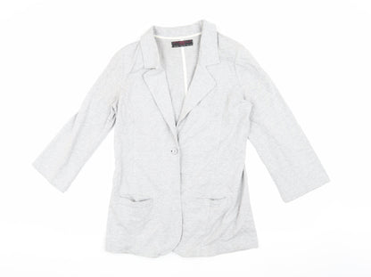 New Look Women's Grey Blazer, UK 10, Regular Fit