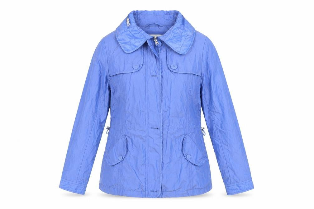 Womens UK Size 10 Marks and Spencer Blue Rain Coat