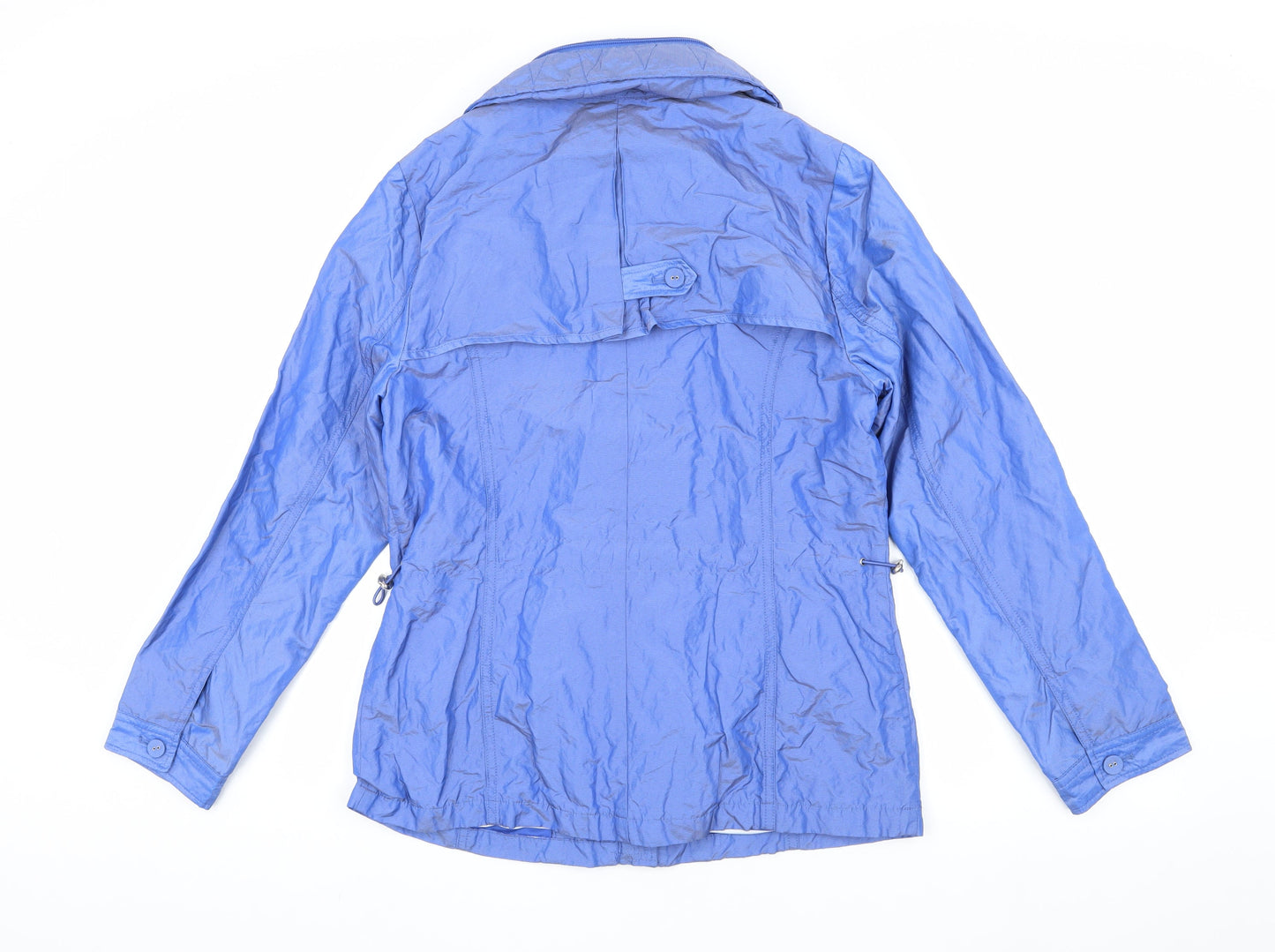 Womens UK Size 10 Marks and Spencer Blue Rain Coat