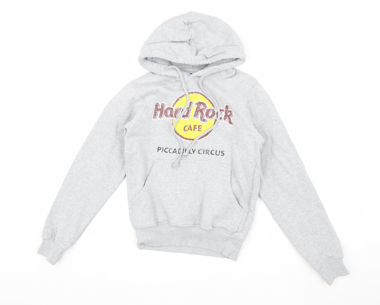 Unisex Adults UK Size XS Hard Rock Cafe Grey Pullover Hoodie
