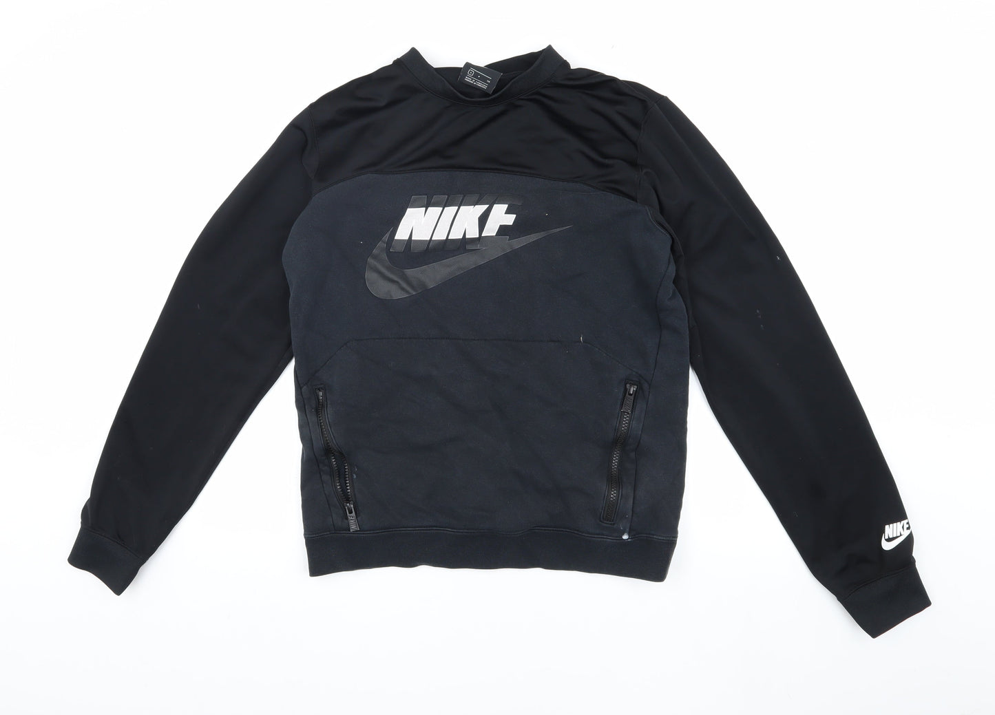 Mens UK Size S Nike Black Pullover Sweatshirt