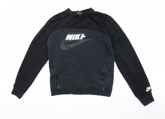 Mens UK Size S Nike Black Pullover Sweatshirt