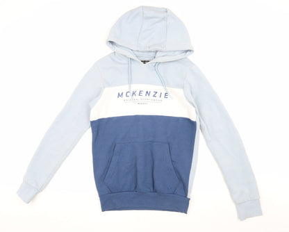 Mens UK Size XS McKenzie Blue Pullover Hoodie
