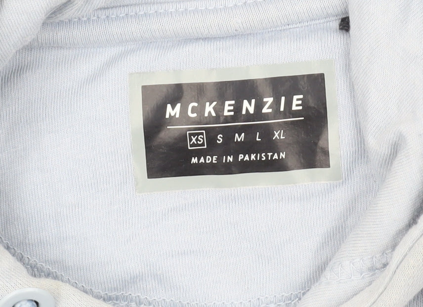 Mens UK Size XS McKenzie Blue Pullover Hoodie