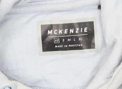 Mens UK Size XS McKenzie Blue Pullover Hoodie