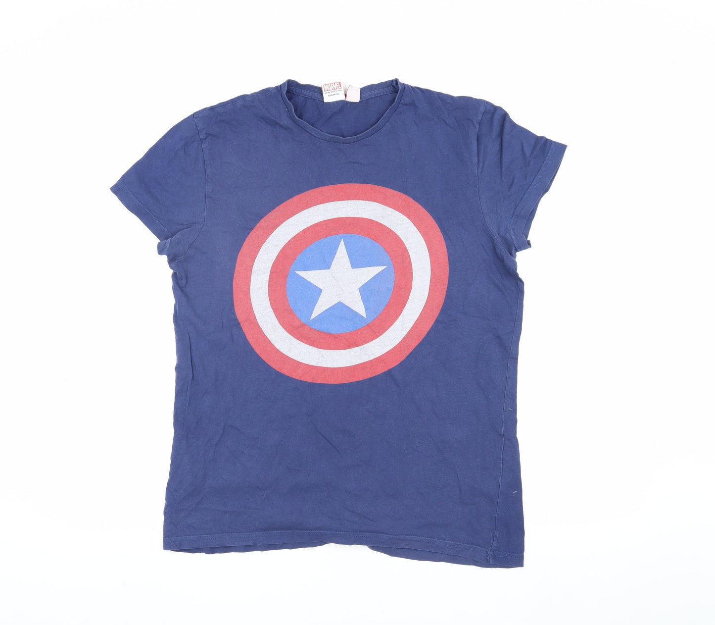 Marvel Men's Blue Captain America T-Shirt M