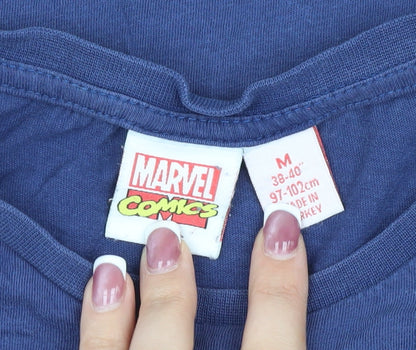 Marvel Men's Blue Captain America T-Shirt M