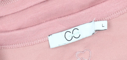 CC Heart Women's Pink Pullover Sweatshirt, Size L
