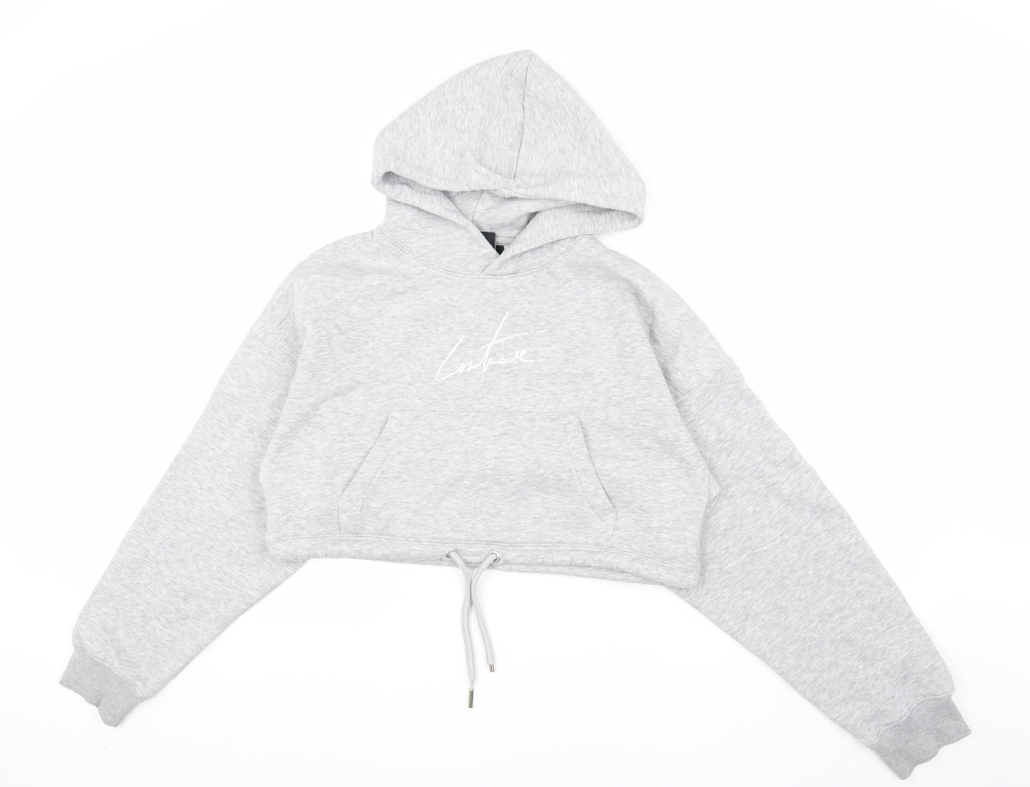 Couture Women's Grey Pullover Hoodie M Relaxed Fit