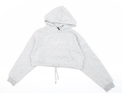 Couture Women's Grey Pullover Hoodie M Relaxed Fit