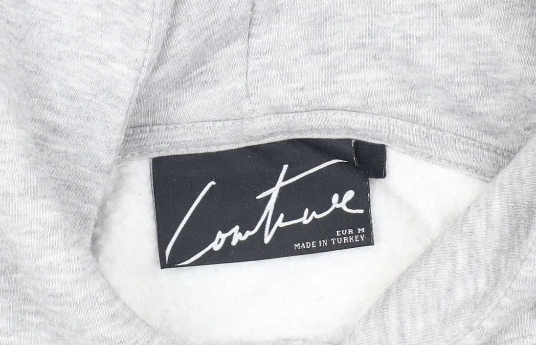 Couture Women's Grey Pullover Hoodie M Relaxed Fit
