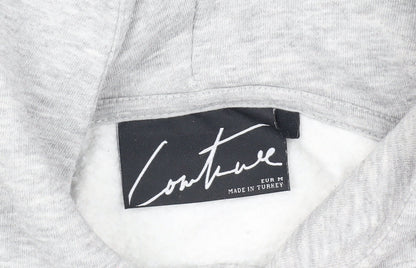 Couture Women's Grey Pullover Hoodie M Relaxed Fit