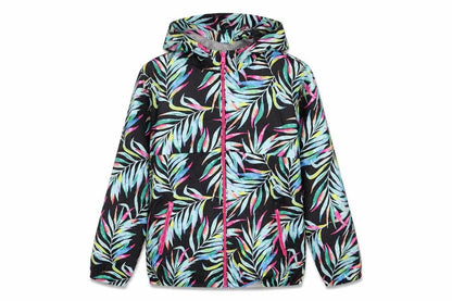 Front view of Marks & Spencer girls’' multicoloured floral puffer jacket 14-15