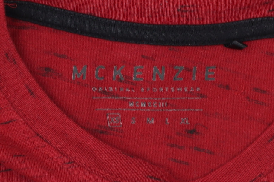 McKenzie Men’s Red Crew Neck T-Shirt Size M
