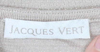 Womens UK Size L Jacques Vert Beige Basic T-Shirt