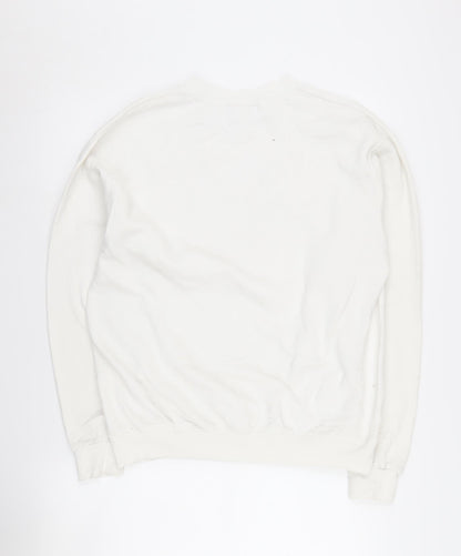 Champion White Pullover Sweatshirt for Unisex Adults M