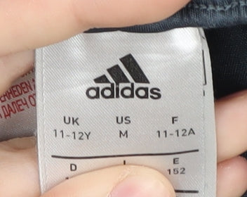 Adidas Boys Grey Athletic Shorts 11-12 Years Football Style