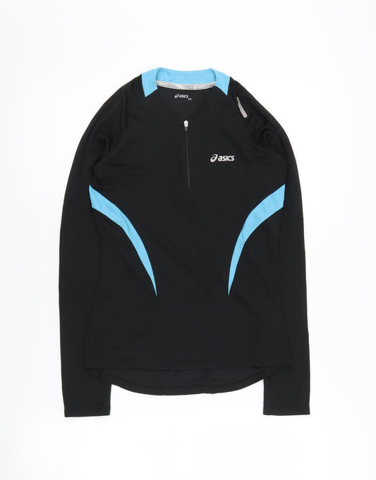 Asics Women's XS Black Long Sleeve 1/4 Zip Top