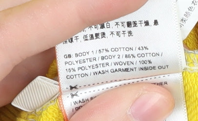 Superdry Men's XS Grey Yellow Sweatshirt Crew Neck Sports