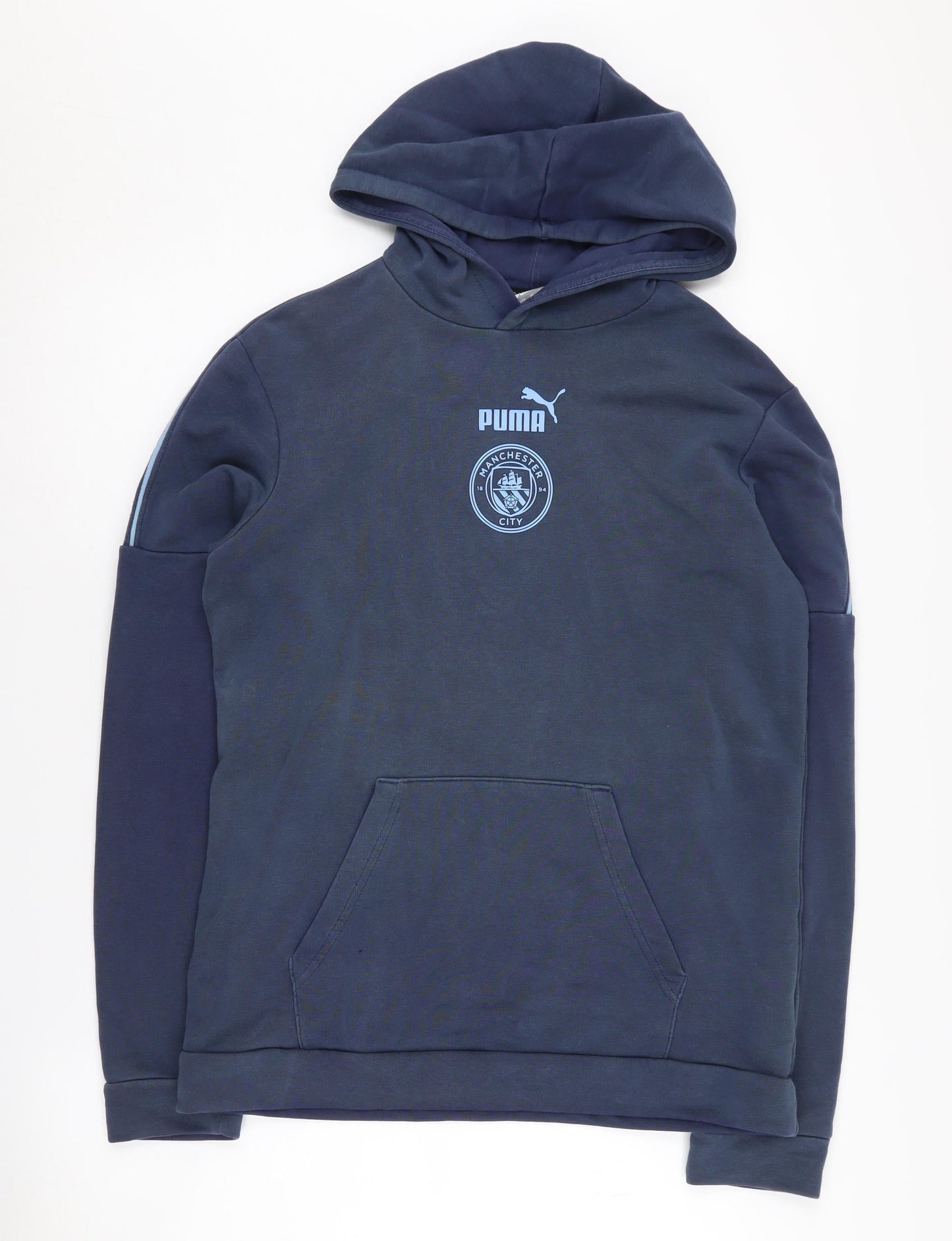 Puma Boys Man City Blue XL Hoodie Pullover Graphic Print