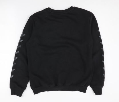 Adidas Boys Black Sweatshirt 11-12Y Lightweight Pullover