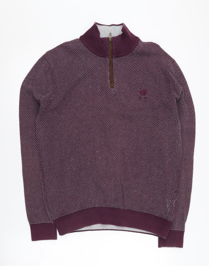 Jeff Banks Men's Purple Knit Sweatshirt M