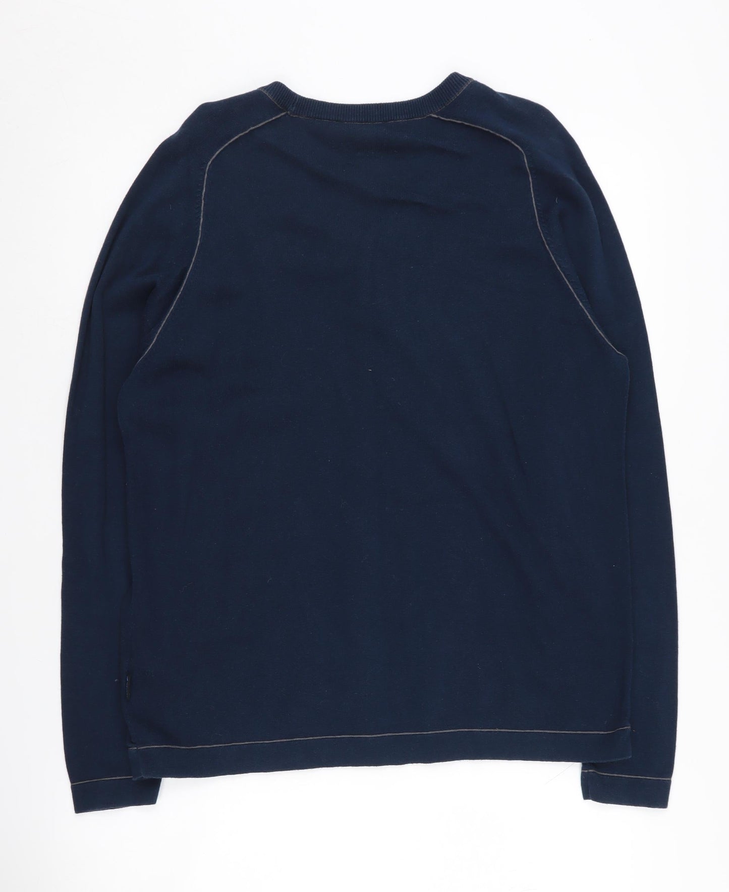 Sonneti Men's Blue Henley V-Neck Jumper M