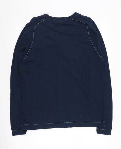 Sonneti Men's Blue Henley V-Neck Jumper M