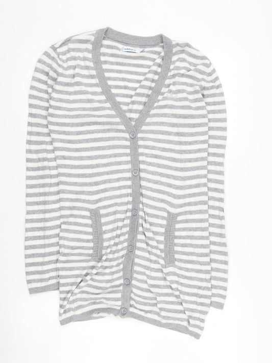 Womens UK Size 10 adidas Grey Cardigan Jumper