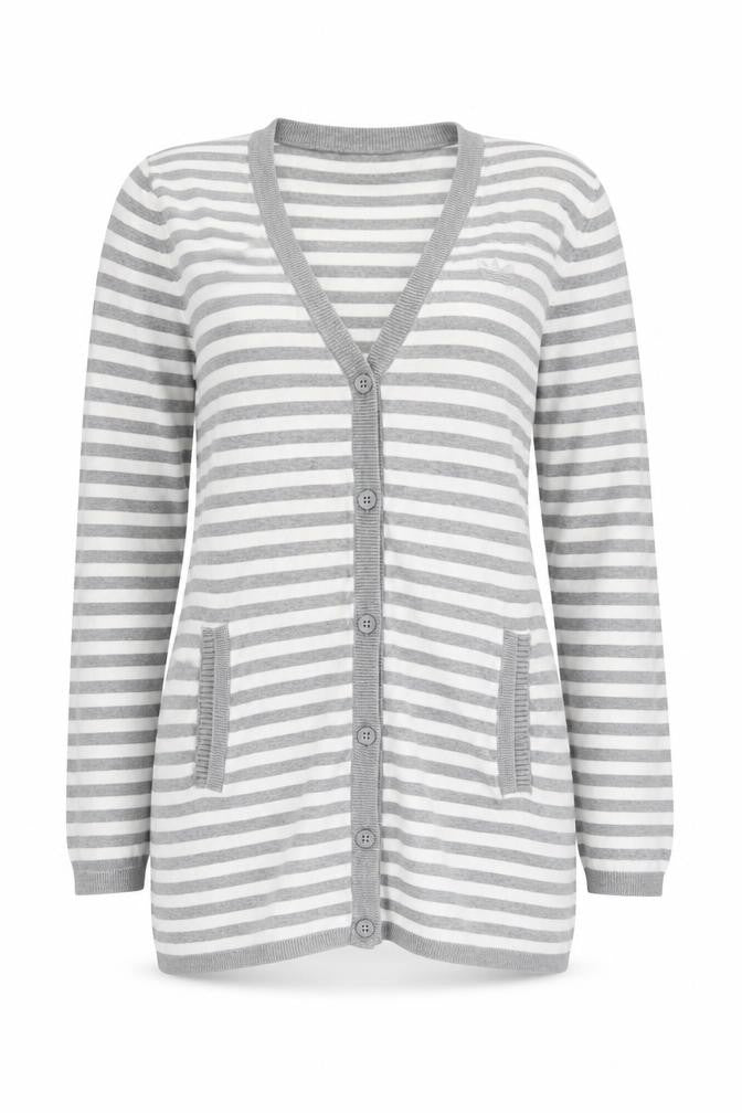 Womens UK Size 10 adidas Grey Cardigan Jumper