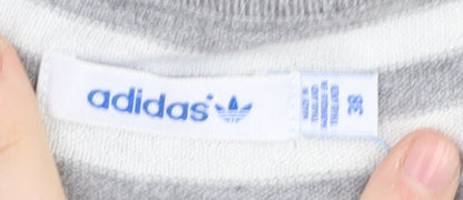 Womens UK Size 10 adidas Grey Cardigan Jumper