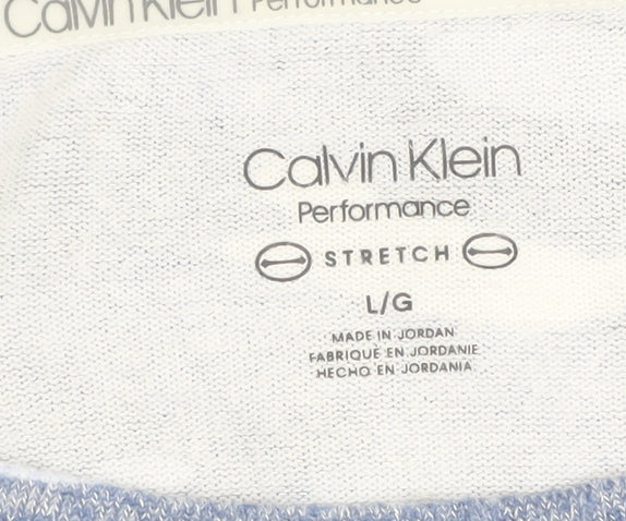 Womens UK Size L Calvin Klein Blue Pullover Sweatshirt