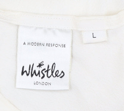 Womens UK Size L Whistles Ivory Basic T-Shirt