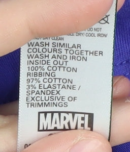 Marks and Spencer Girls Purple Marvel T-Shirt 10-11 Years