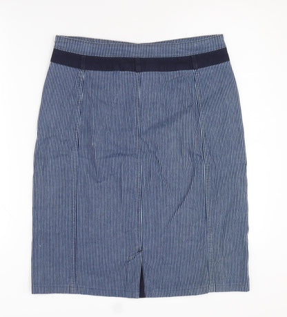 Viyella Women's Blue Striped Pencil Skirt Size 10