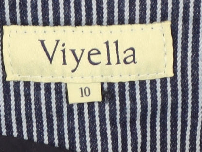 Viyella Women's Blue Striped Pencil Skirt Size 10