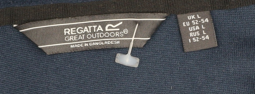 Mens UK Size L Regatta Blue 1/4 Zip Sweatshirt