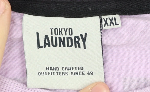 Tokyo Laundry Men's XXL Purple Graphic T-Shirt