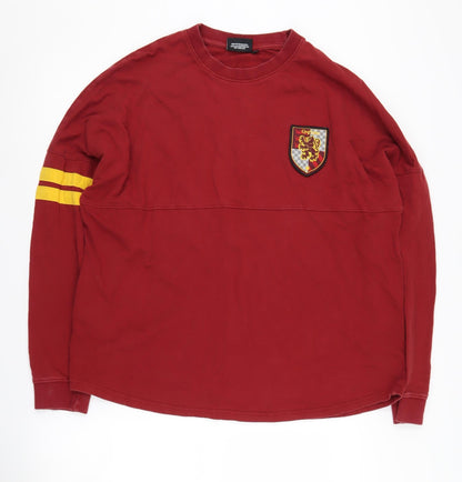 Unisex Adults UK Size M Harry Potter Red Pullover Sweatshirt