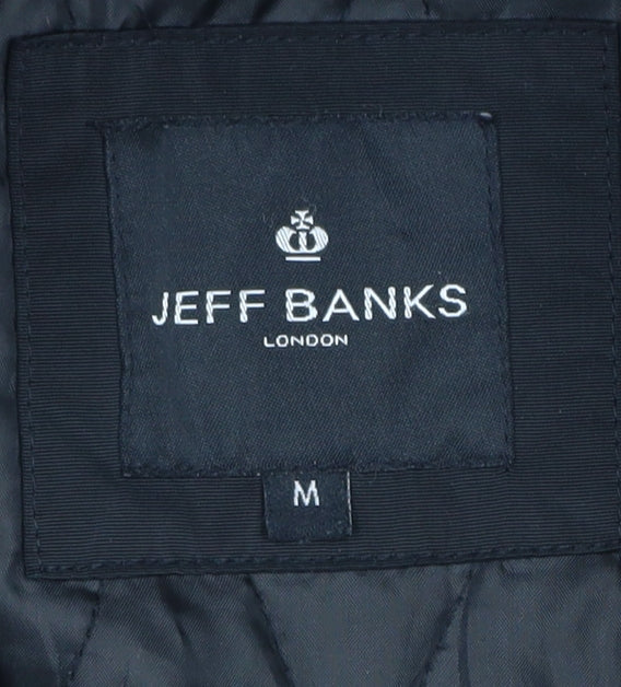 Mens UK Size M Jeff Banks Black Basic Jacket