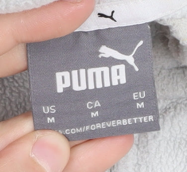 Mens UK Size M PUMA Grey 1/2 Zip Sweatshirt