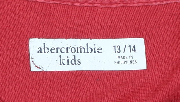 Abercrombie Kids Boys Red T-Shirt, Size 13-14 Years