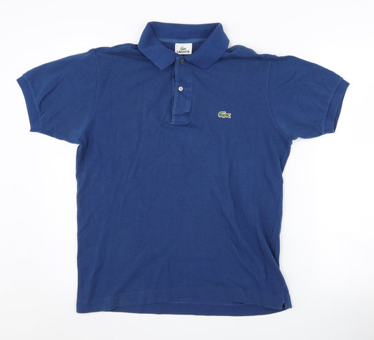 Lacoste Men's Blue Polo Shirt, Size M, Cotton, Logo