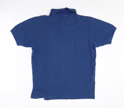 Lacoste Men's Blue Polo Shirt, Size M, Cotton, Logo