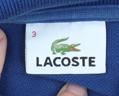 Lacoste Men's Blue Polo Shirt, Size M, Cotton, Logo