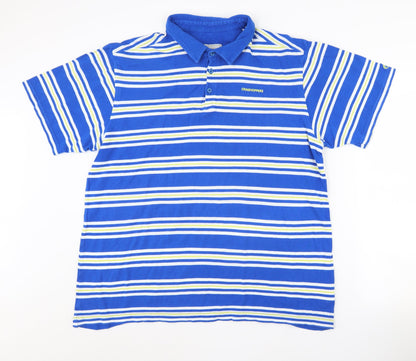 Craghoppers Men's Blue Striped Polo Shirt 2XL