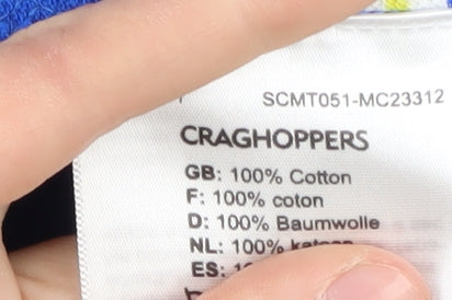 Craghoppers Men's Blue Striped Polo Shirt 2XL